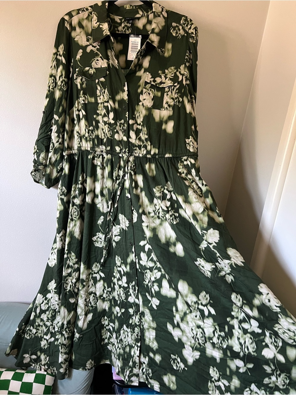 Torrid Midi Challis Shirt Dress - Picture 6 of 8